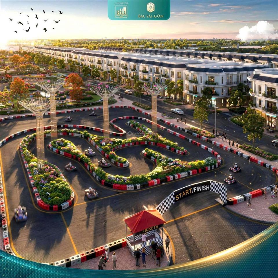 Bán lô 100m2 thổ cư, ngay cổng đường đua go  kart tại bắc sài gòn, sổ sẵn, cạnh kcn vsip 2