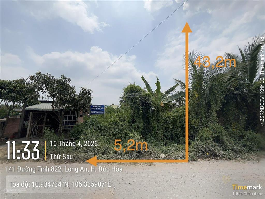 Ngân hàng thanh lý tài sản tại xã hiệp hoà, huyện đức hoà, tỉnh long an (tây ninh)  1.109 tỷ