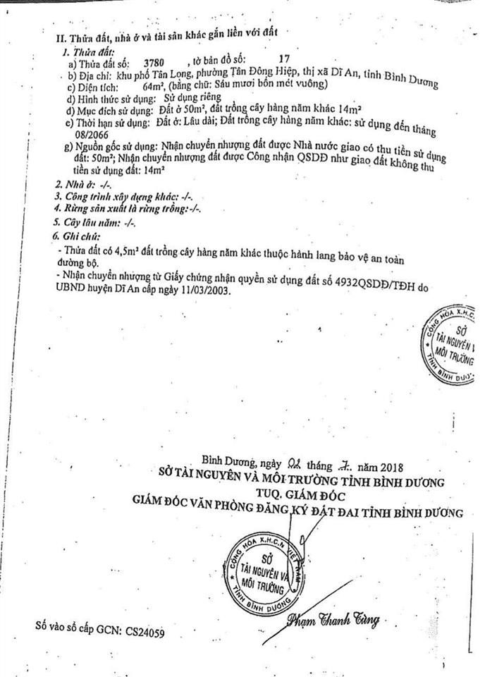 Ngân hàng thanh lý tài sản khu phố tân long, phường tân đông hiệp, tp dĩ an, tỉnh bình dương.