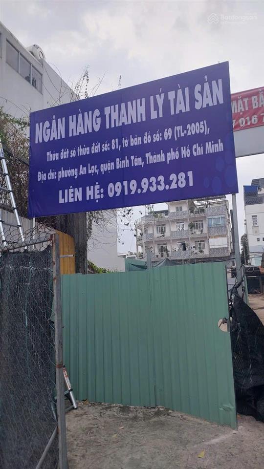 Ngân hàng thanh lý tài sản mặt tiền võ văn kiệt, phường an lạc, bình tân  9,799 tỷ