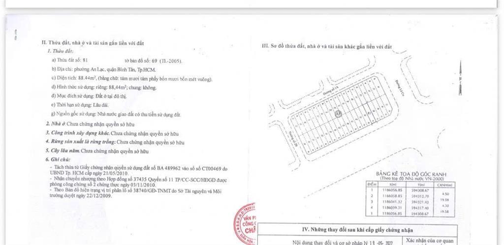 Ngân hàng thanh lý tài sản mặt tiền võ văn kiệt, phường an lạc, bình tân  6,680 tỷ