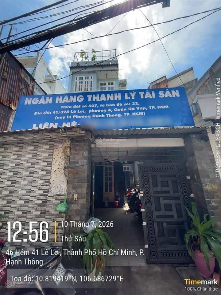 Ngân hàng thanh lý tài sản 41/32 lê lợi, phường 4, quận gò vấp  10,6 tỷ