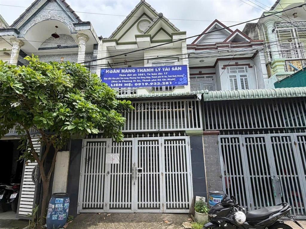 Ngân hàng thanh lý tài sản nhà đất tại đường nguyễn thị chạy, phường tân đông hiệp, bình dương