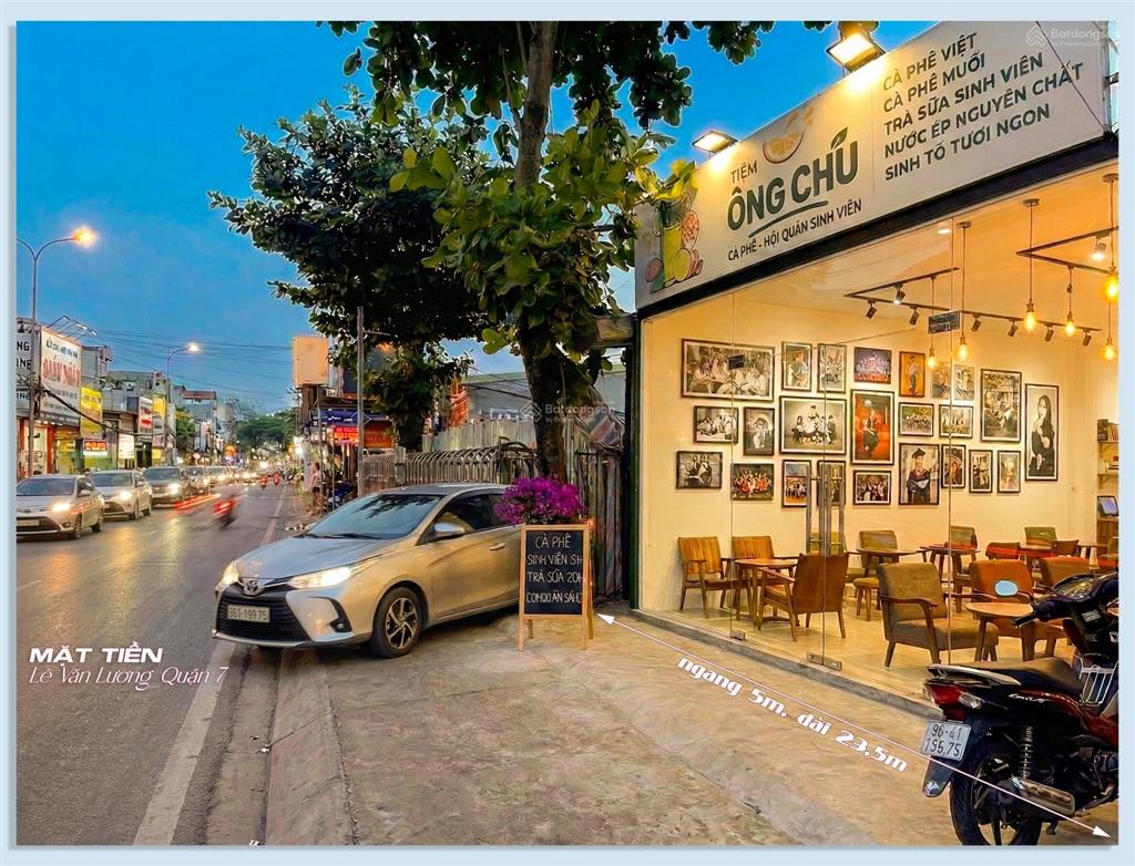 Mặt tiền 5x23m (133m2) lê văn lương q7 đối diện đại học rmit, giá 20,8 tỷ (~ 150 triệu/m2)