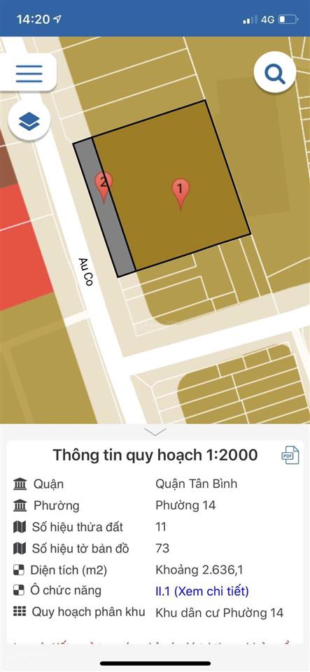 Quỹ đất 2.262m mặt tiền âu cơ tân bình khuôn đất vuông 51x51 hiếm có, pháp lý sạch, giá 220 tỷ