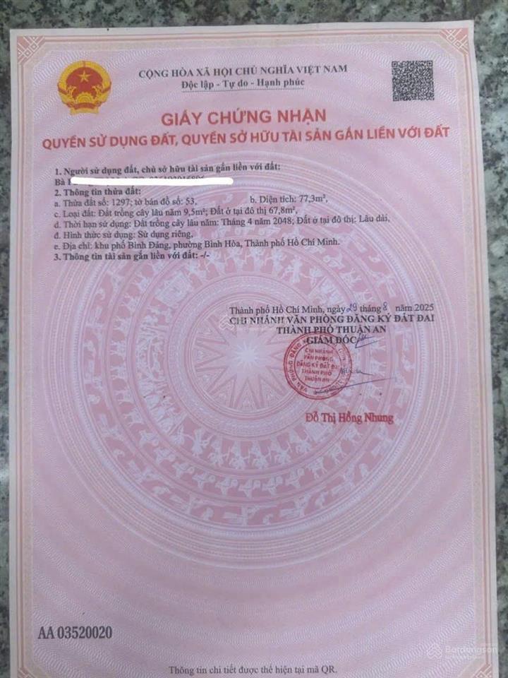 Chính chủ cần bán đất bình hòa 15 giá 3.150 đường oto thoải mái