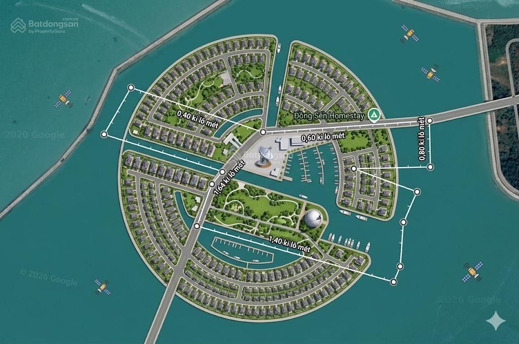 Dự án đảo đào hoa 350 tỷ  khu nghỉ dưỡng  75.000m²  196 căn (8x20m = 160m²) có khu tiện ích
