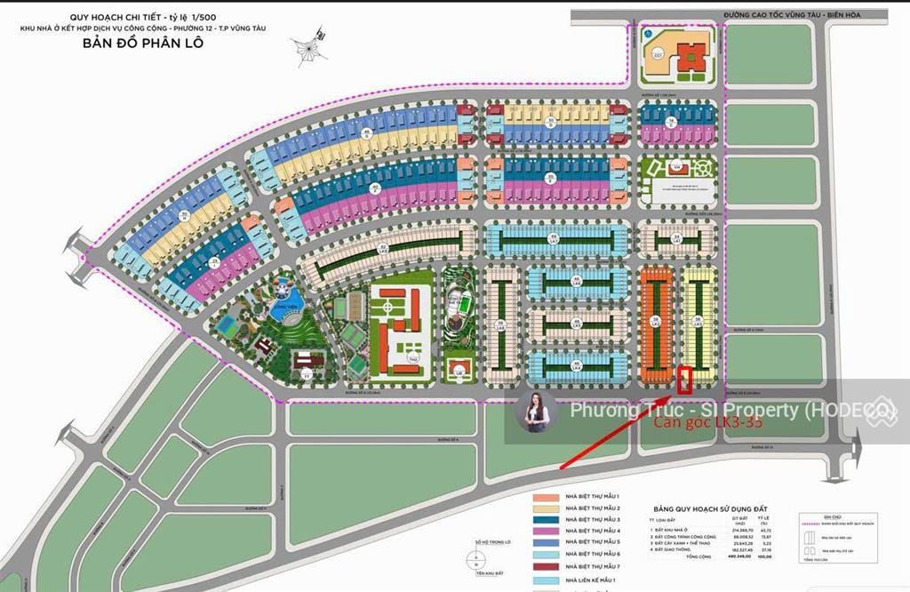 Bán căn góc siêu vip the light city vũng tàu, 2 mặt tiền 13m  26m, diện tích 145,75m2, giá 10,6 tỷ
