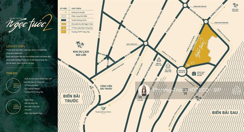 Bán đất biệt thự đồi ngọc tước 2 vũng tàu  cách biển bãi sau 300m, full thổ cư, giá chỉ 60 tr/m²