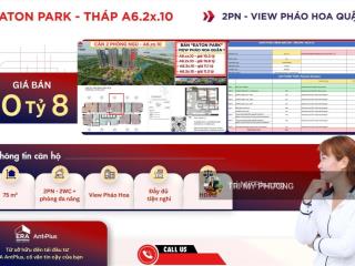 Eaton park  chỉ 3 tỷ công chứng ngay  căn 2pn  tháp a6.2x.10  tầng cao  view pháo hoa mãn nhãn