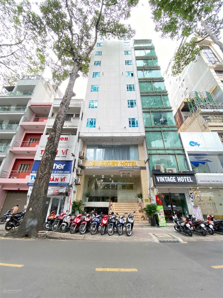 Bán khách sạn a25 ngay mt bùi thị xuân, q1. dt 6 x 28m, hầm 9 tầng 25 phòng, giá chỉ 65 tỷ