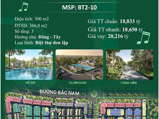 Biệt thự đơn lập 300m2 sol garden nam long vsip thuỷ nguyên hải phòng
 diện tích  300m2