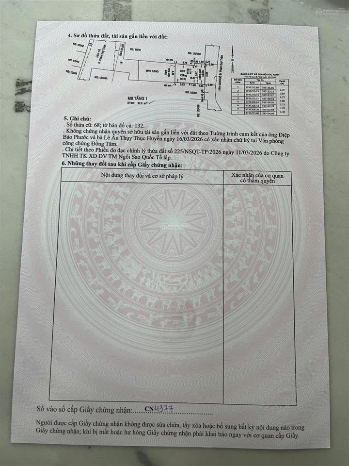 Hẻm 3m đàm thận huy  5.3x7.4  1 lầu
