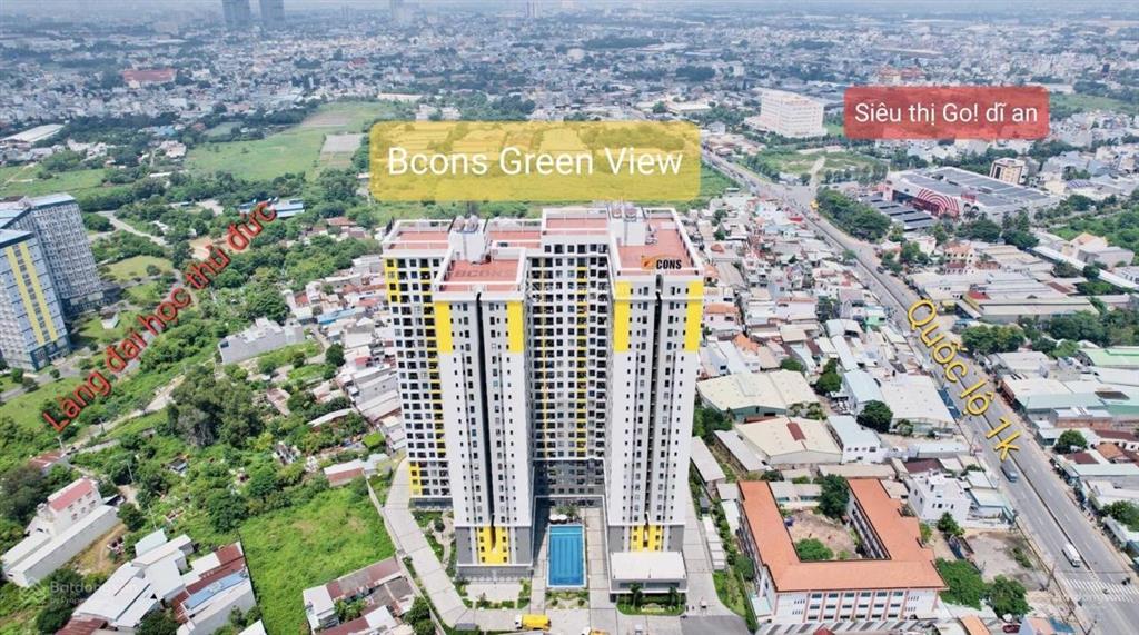 Bcons green view, căn góc 52m2 tầng trung . phạm văn đồng nối dài, hổ trợ vay 70%