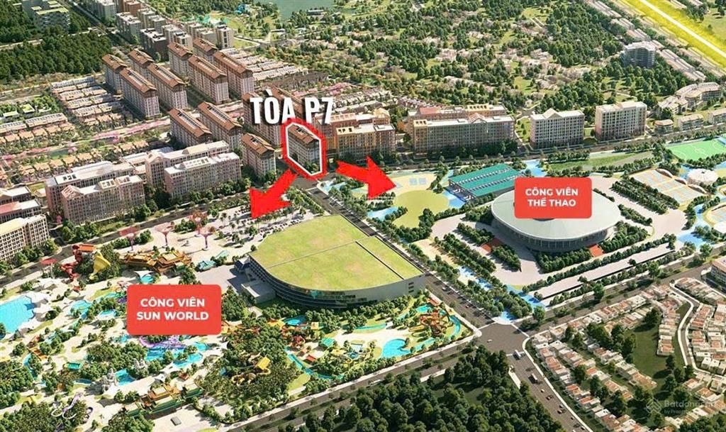 Bán căn hộ park residence 1br + tòa p7 view đại lộ hoa  gần công viên sun world  giá chỉ 1,x tỷ