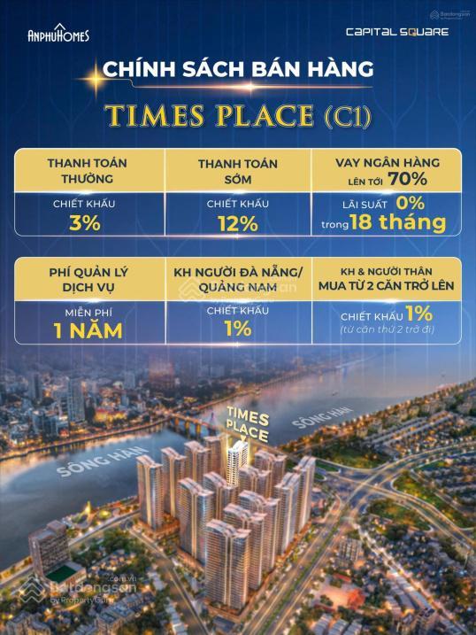 Tập đoàn brg mở bán tòa capital square view trực diện sông hàn cạnh vincom, căn 1pn giá chỉ 3,26 tỷ