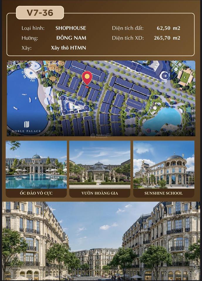 Bán căn liền kề 62,5m noble palace tây thăng long phân khu victory giá 14,71 tỷ  0916 471 ***