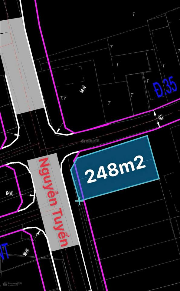 Chốt 37.9 tỷ lô góc 2 mặt tiền 248m2 đường nguyễn tuyển , quận 2.  0938 416 ***