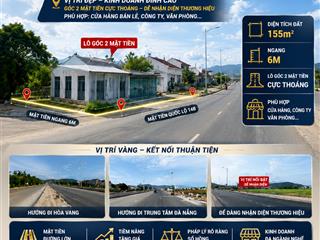 Lô góc 2 mt quốc lộ 14b, vị trí đã làm đường xong, thuận tiện kinh doanh nhận diện thương hiệu