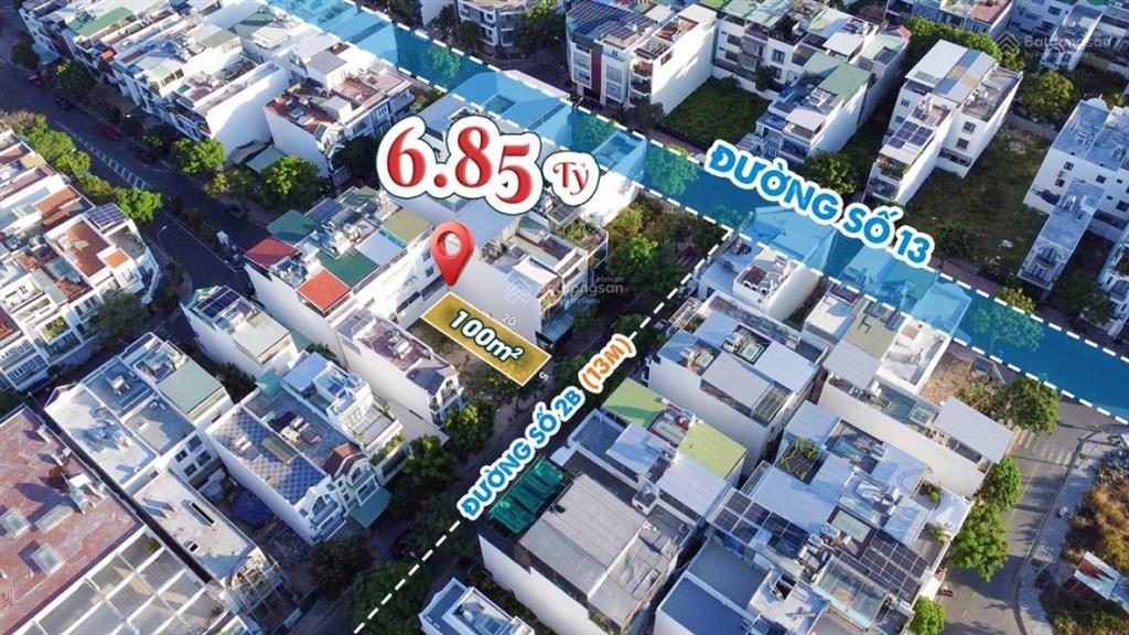 Bán lô đất đường 2b khu đô thị hà quang 2 giá 6,85 tỷ