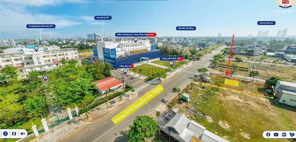 Cần bán nhanh, giá bán lỗ lô đất sát ngay 2 trường đại học fpt và phan châu trinh