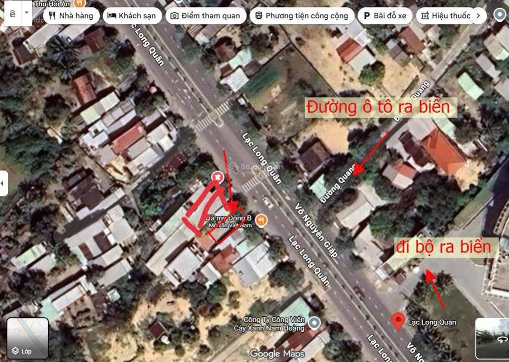 Siêu phẩm hoa hậu biển hà my 238m² đường lạc long quân trục thông vào hội an ra biển 400m