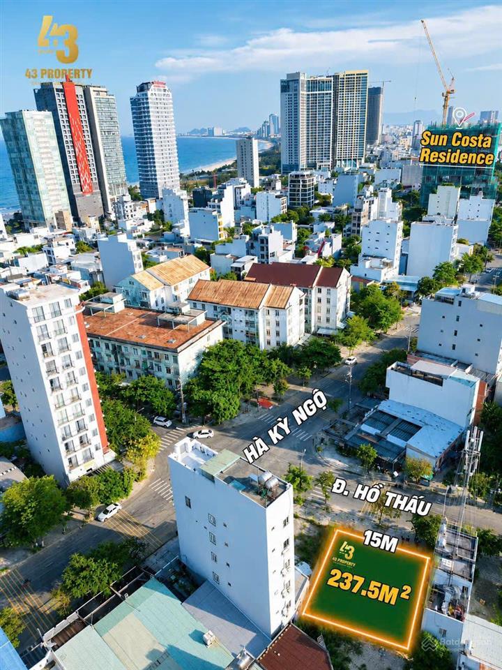 Bán lô hồ thấu 238m² trục 10m5 thông biển được xây cao tầng phù hợp làm khách sạn giá tốt