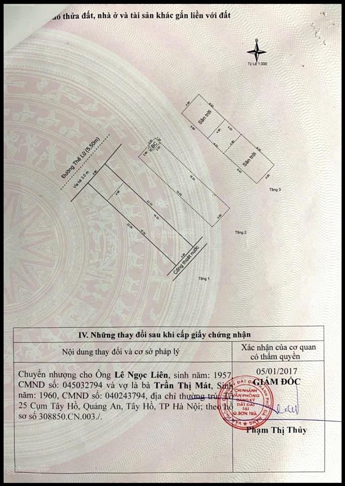 Bán nhà 3 tầng đường thế lữ sát vương thừa vũ, vị trí trung tâm sơn trà, ra biển 900m