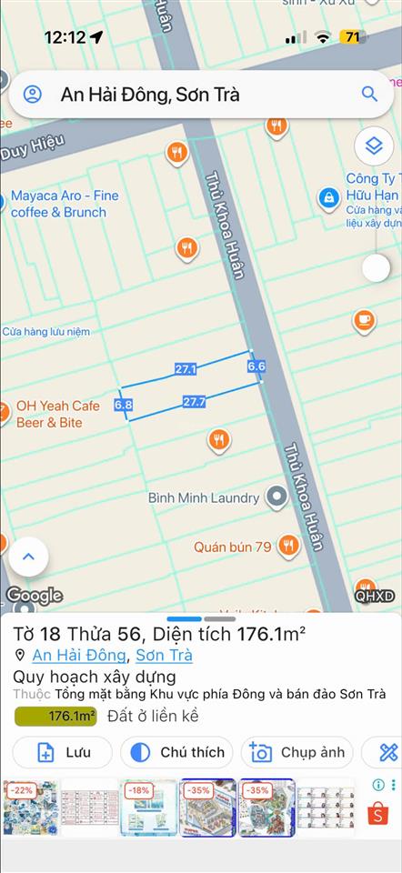 Bán lô đất 176m2 đường thủ khoa huân gần nguyễn văn thoại kinh doanh sầm uất nở hậu đẹp giá tốt