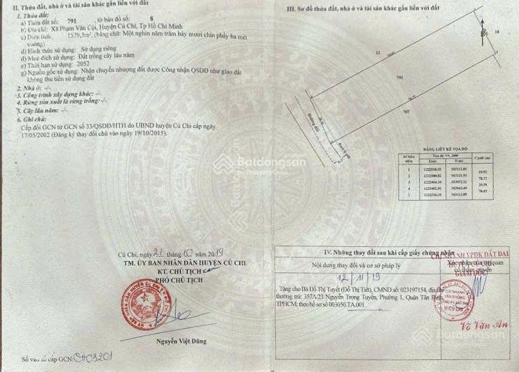 Chính chủ cần bán lô đất diện tích 1579m2 thổ cư 499m2 mặt tiền đường nhựa 8m, đối diện t30