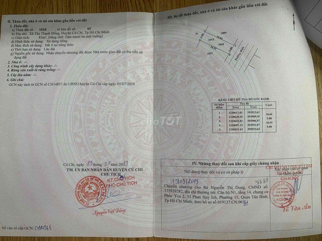 BÁN ĐÂT THỔ CƯ