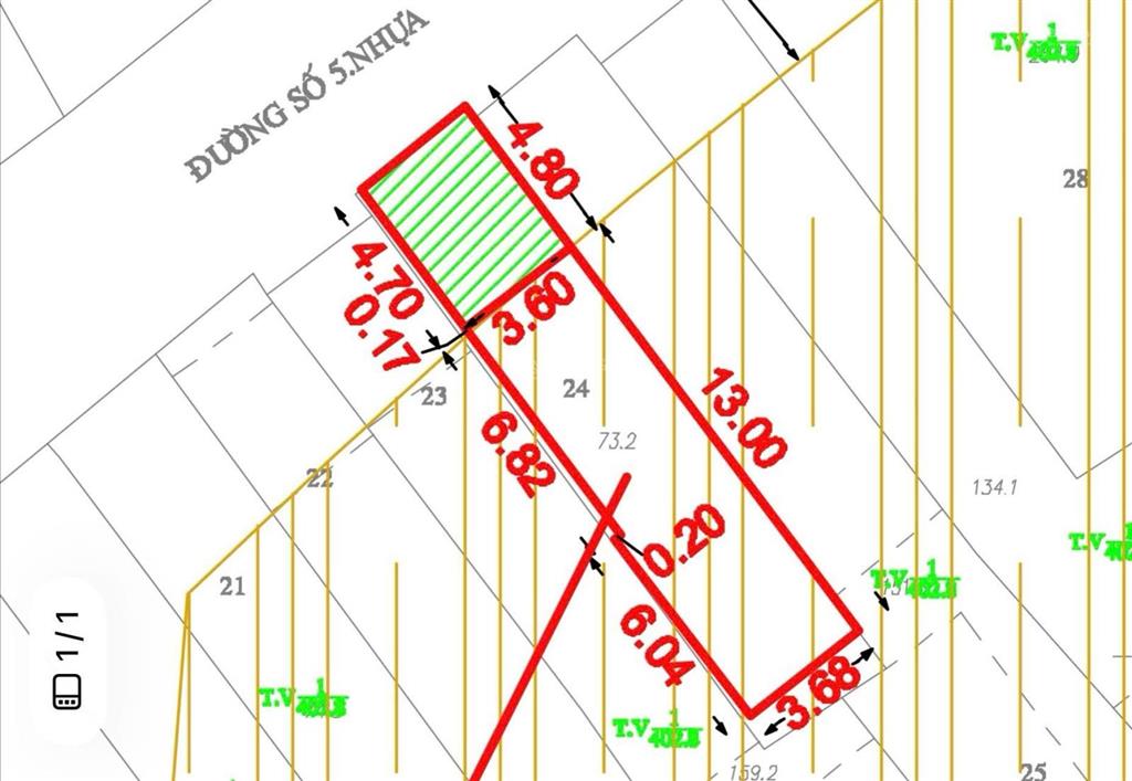 Chính chủ cần bán vị trí rất hiếm mặt tiền đường số 5  dt  64m2 / giá 7tỷ2 tl