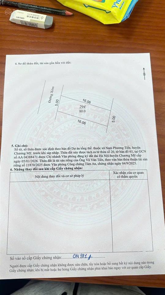 Bán lô đất trung tâm thôn đồi miễu, xã xuân mai, hà nội cách đường hồ chí minh. dt 80m2