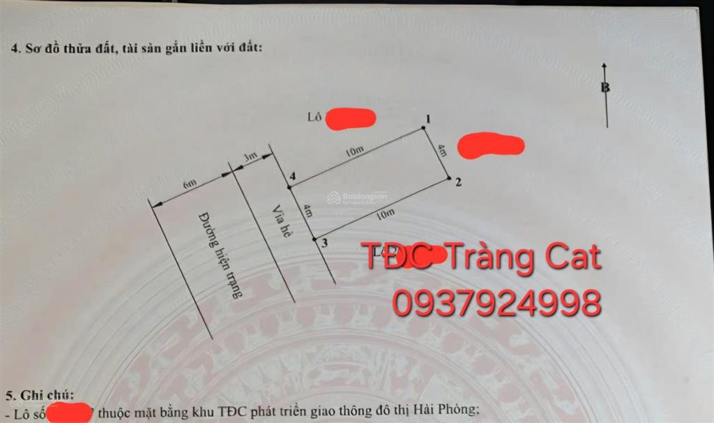 Đất phân lô tđc tràng cát, hải an. giá 2.24 tỷ