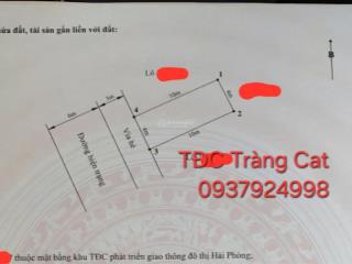 Đất phân lô tđc tràng cát, hải an. giá 2.28 tỷ