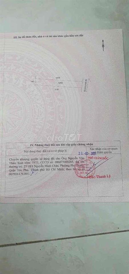 bán gấp Đất full thổ cư Lục Viên, Mỹ Hạnh Bắc, Đức Hoà