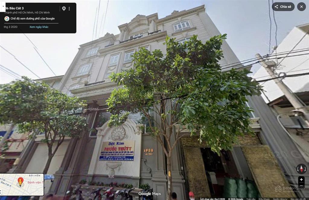 Cho thuê nhà mt 188  190  192 bàu cát 3, p. bảy hiền. giá thuê 90tr/th, kc 5 tầng thang máy