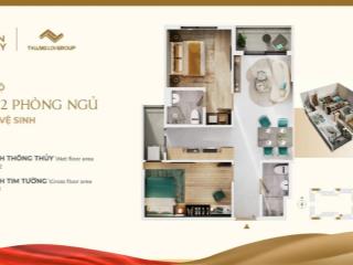 Chỉ 1,x tỷ cho căn 2pn 2wc 60.3m² view thoáng, ban công bắc cực mát tại the win city