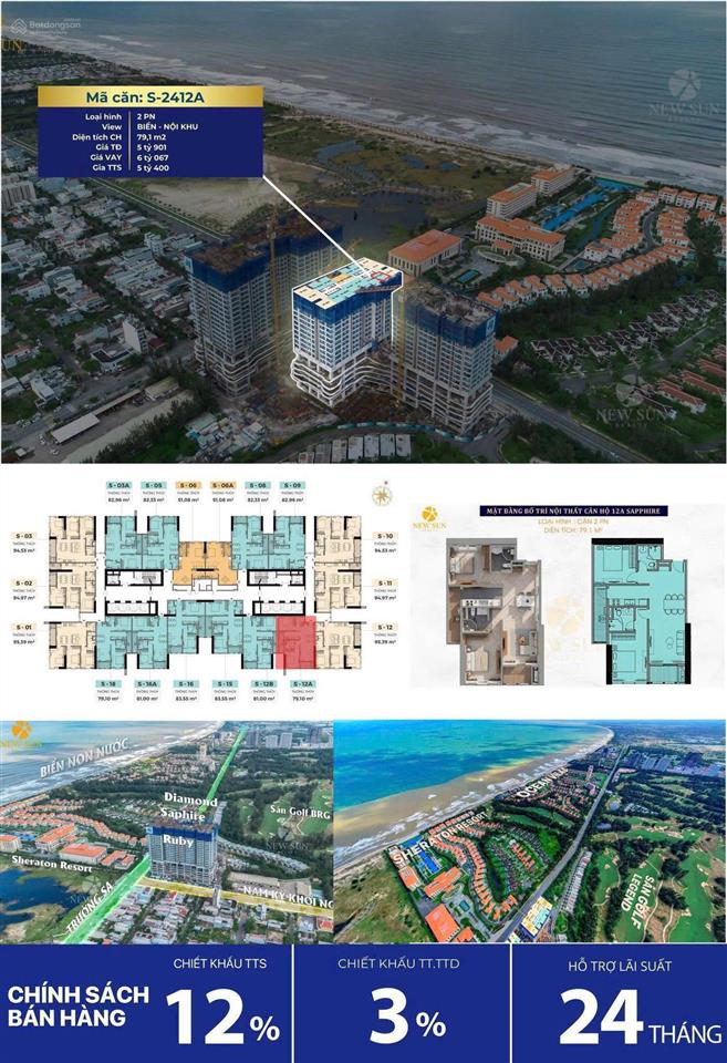 Chỉ từ 68 triệu/m2 sở hữu căn 2pn view biển đà nẵng  tặng gói nội thất cao cấp  chiết khấu 12%