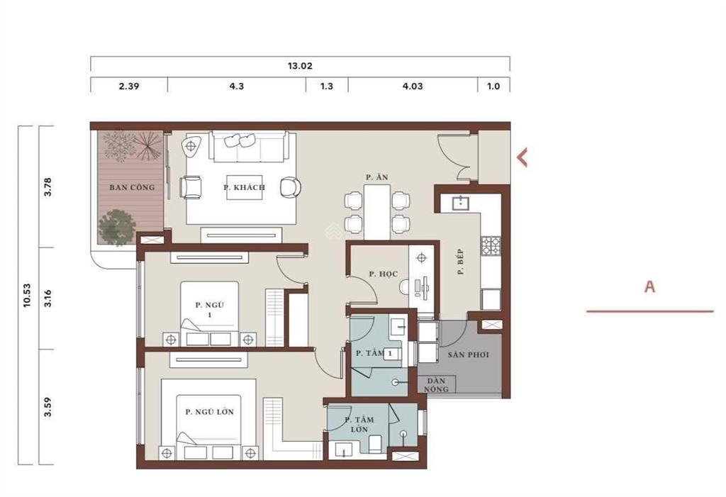 Cắt lỗ! bán nhanh căn 2 phòng ngủ 111m2 parc regent park city giá 112,61tr/m2
