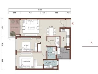 Cắt lỗ! bán nhanh căn 2 phòng ngủ 111m² parc régent park city giá 112,61tr/m2