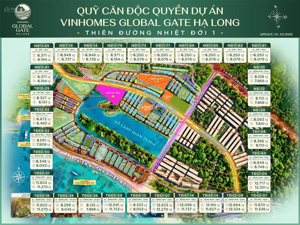 Vinhomes hạ long xanh bảng hàng cập nhật hôm nay | liền kề 3,5t song lập 7t đơn lập 13t khi có vc