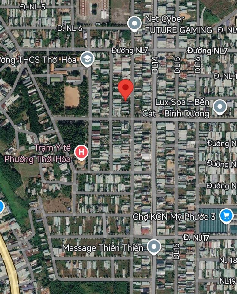 Cần bán lô đất 150m mt đường dl12 giá 1 tỷ 390, gần trường thcs thới hoà, sẵn sổ