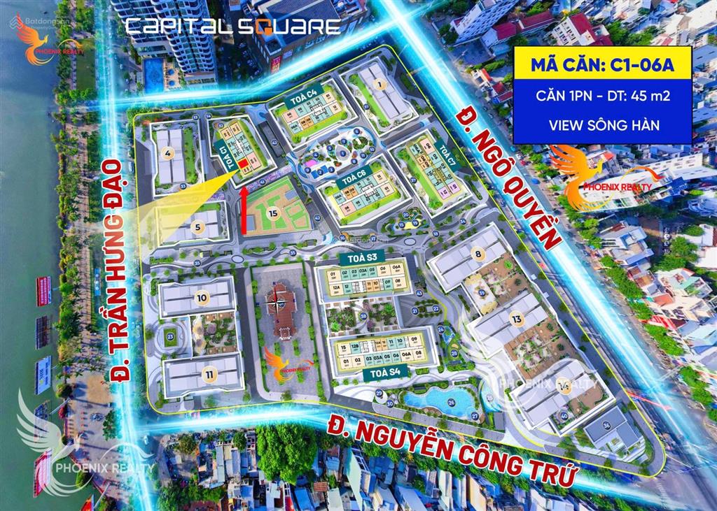 Căn hộ 2pn view sông hàn, giá full 5tỷ5, vốn 2 tỷ nằm cạnh cầu sông hàn
