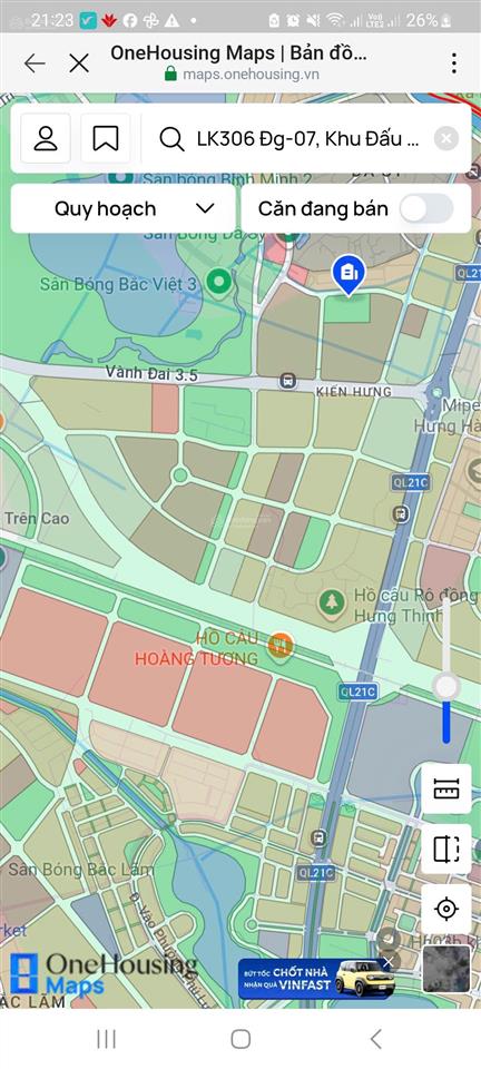 Chính chủ bán lk 306 khu đấu giá ngõ cổng, phường kiến hưng, 500m ra công viên 365