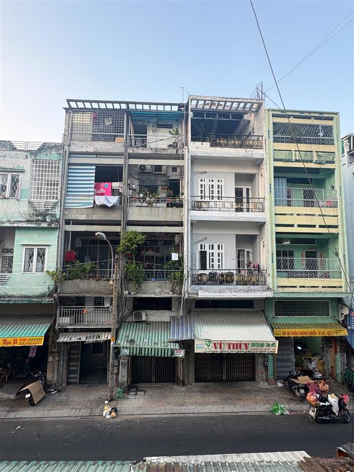 Bán nhà mặt tiền kinh doanh chợ gạo 79 trần chánh chiếu p14 quận 5, 100m2 (4x25m), 1 trệt 3 tầng