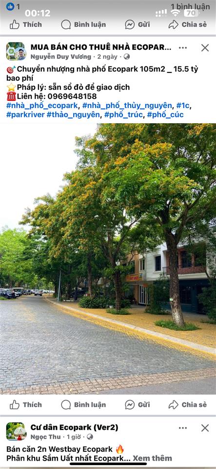 Cần bán liền kề park river ecopark 75m2 nhà thô, sổ đỏ đầy đủ, giá nhỉnh tỷ. 0932 560 ***