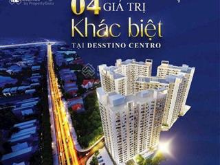 Bán căn hộ 2pn, 2wc tại destino centro, 1,5 tỷ 50m2, bank hỗ trợ không lãi suất ân hạn 36 tháng