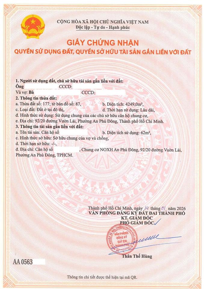 Chủ bán căn thương mại 2pn, 69m2  giá 2,85 tỷ. sổ hồng. chung cư an phú đông đường vườn lài, q12