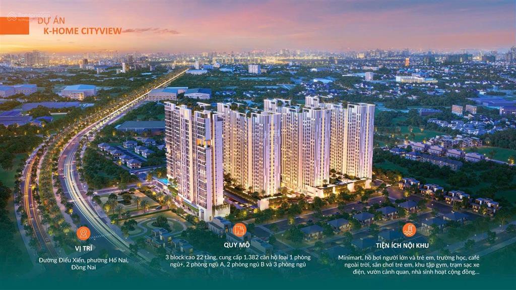 Noxh dự án khome cityview nằm trên trục đường điểu xiển, phường hố nai,đồng nai